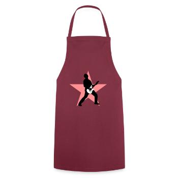 guitarstar_032012_b_3c - Cooking Apron - bordeaux - Front - AI Model Male 185 dark (185cm)