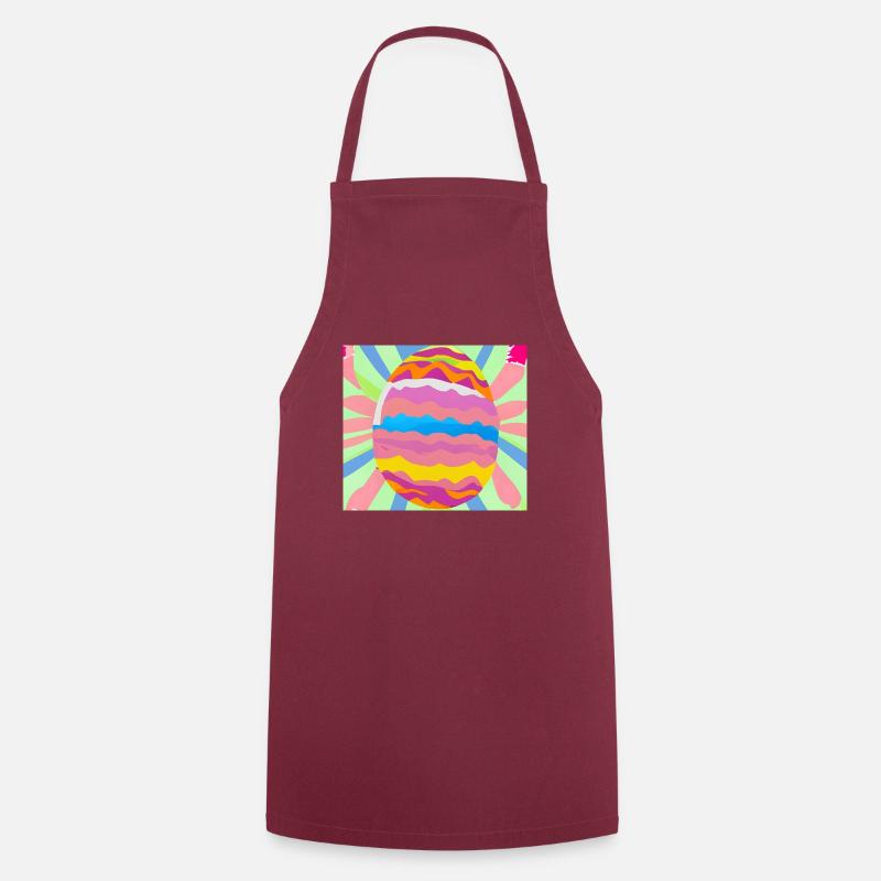Colourful Easter egg - Cooking Apron - bordeaux