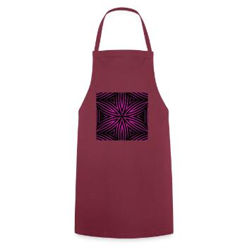 Spirale trifft Stern - Lillrose - Kochschürze - Bordeaux - Vorne - AI Model Male 185 dark (185cm)
