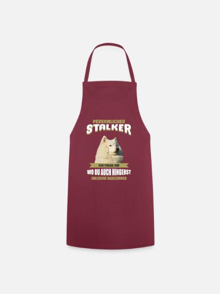 Samojeden Tshirt - Samojede Hund Shirt - Kochschürze - Bordeaux