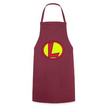 Super, Superheld, Superheldin, Hero, L - Cooking Apron - bordeaux - Front - AI Model Male 185 dark (185cm)