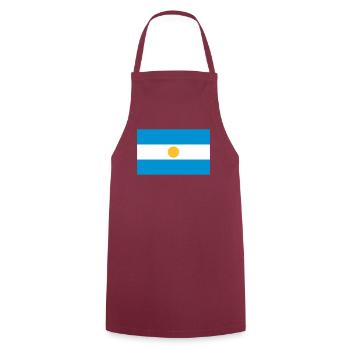 Drapeau national de l Argentine - Tablier de cuisine - bordeaux - Devant - AI Model Male 185 dark (185cm)