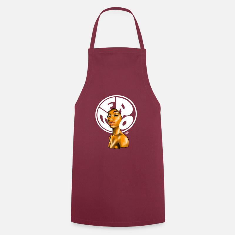 Afro - Cooking Apron - bordeaux