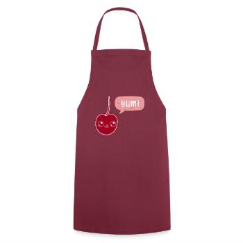 Yummy Cherry - Kochschürze - Bordeaux - Vorne - AI Model Male 185 dark (185cm)
