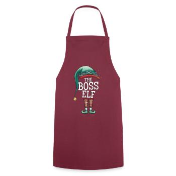 The Boss Elf The Boss Elf Christmas Gift - Cooking Apron - bordeaux - Front - AI Model Male 185 dark (185cm)