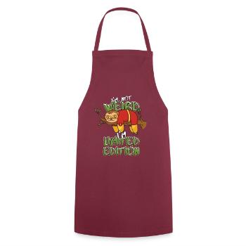 Cooles Cartoon Faultier - Limited Edition - Spruch - Kochschürze - Bordeaux - Vorne - AI Model Male 185 dark (185cm)