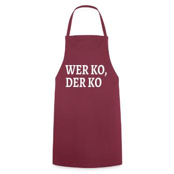 Bayerische Sprüche Designs - Kochschürze - Bordeaux - Vorne - AI Model Male 185 dark (185cm)