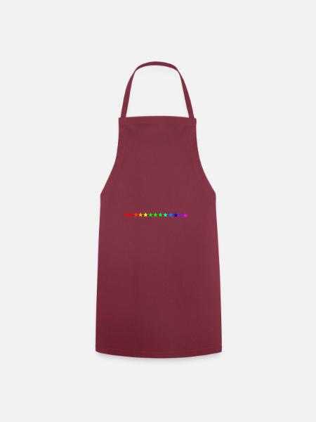 Sterne Regenbogen bunt Geschenkidee - Kochschürze - Bordeaux
