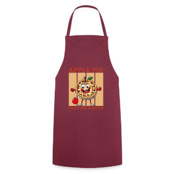 Apple pie playing football - Cooking Apron - bordeaux - Front - AI Model Male 185 dark (185cm)