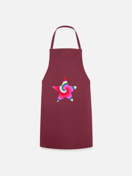 Stern bunt Geschenkidee Spirale Muster - Kochschürze - Bordeaux