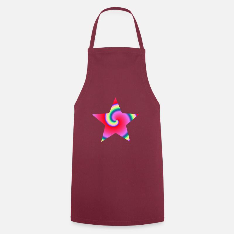 Stern bunt Geschenkidee Spirale Muster - Kochschürze - Bordeaux