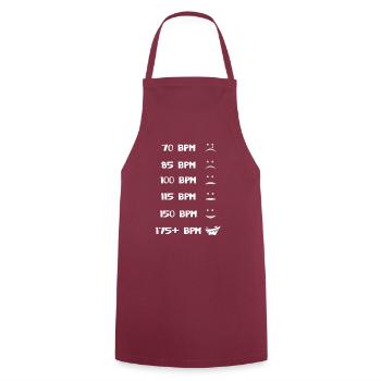 EDM Hardstyle DNB Festival 175+ BPM - Cooking Apron - bordeaux - Front - AI Model Male 185 dark (185cm)