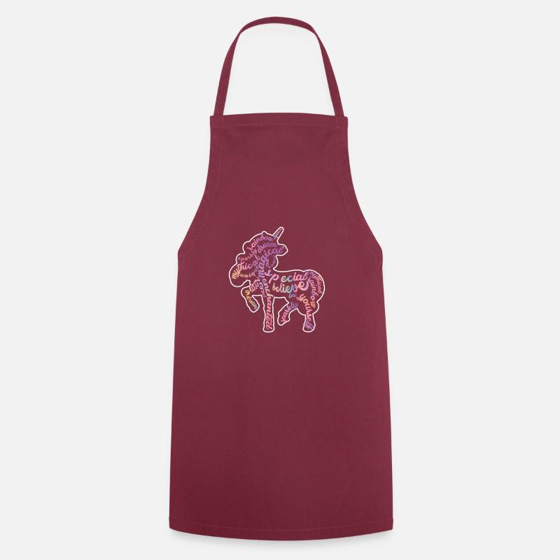 La licorne mignonne - Tablier de cuisine - bordeaux