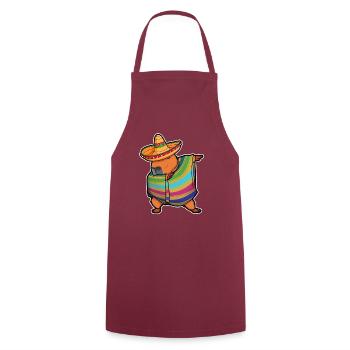 Capybara Cinco De Mayo Rodent Dab Mexican Kids Men - Cooking Apron - bordeaux - Front - AI Model Male 185 dark (185cm)