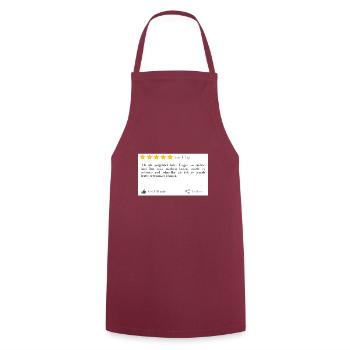 Keine Fragen stellen, Bier bringen! Kundenbewertun - Kochschürze - Bordeaux - Vorne - AI Model Male 185 dark (185cm)