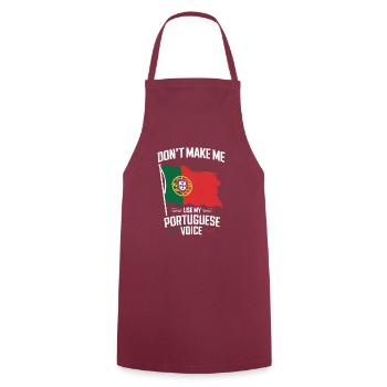 Portuguese Voice - Cooking Apron - bordeaux - Front - AI Model Male 185 dark (185cm)