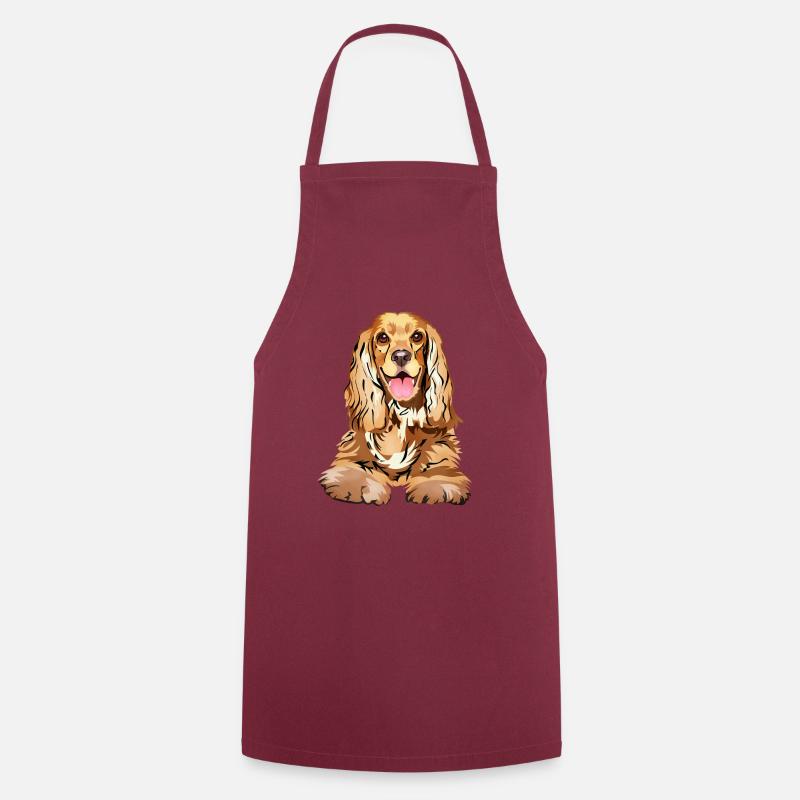 cocker spaniel - Tablier de cuisine - bordeaux