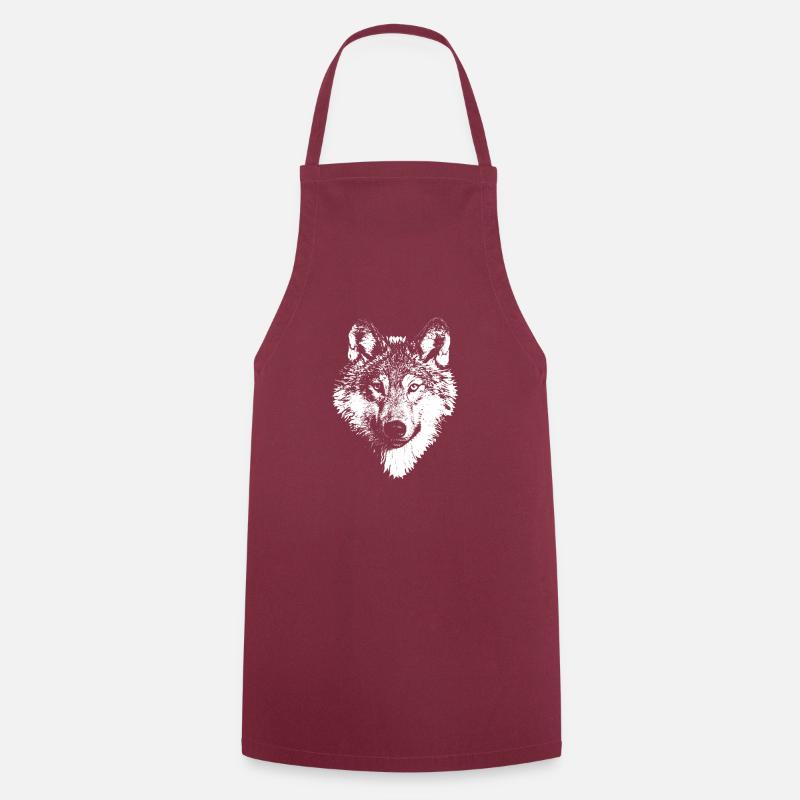 Weißer Wolf - Tablier de cuisine - bordeaux