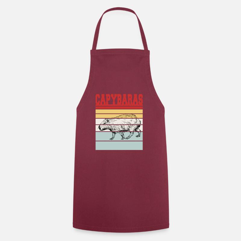 CAPYBARAS - Cooking Apron - bordeaux