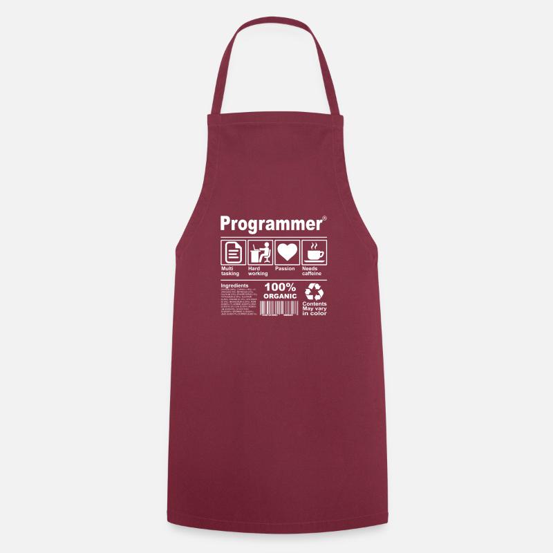 Programmeur - Tablier de cuisine - bordeaux