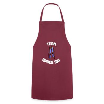 Team Apres Ski - Cooking Apron - bordeaux - Front - AI Model Male 185 dark (185cm)