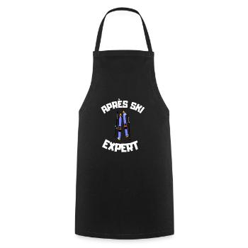 Expert après-ski - Tablier de cuisine - noir - Devant - AI Model Male 185 dark (185cm)