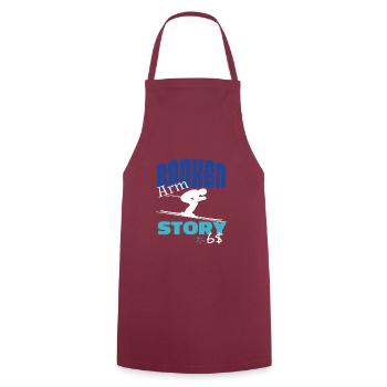 Broken Arm Story Fun Ski Downhill Sports - Cooking Apron - bordeaux - Front - AI Model Male 185 dark (185cm)