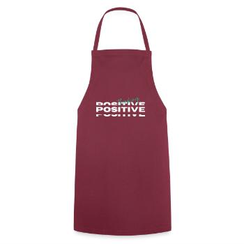 Thinking Positive - Kochschürze - Bordeaux - Vorne - AI Model Male 185 dark (185cm)