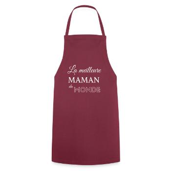 La meilleur maman du monde - Tablier de cuisine - bordeaux - Devant - AI Model Male 185 dark (185cm)