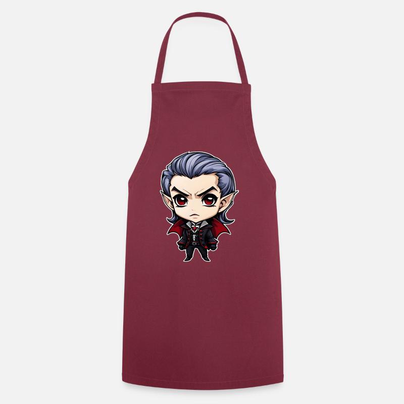 A Chibi Vampire - Cooking Apron - bordeaux