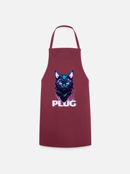 CYBER CAT PLUG - Kochschürze - Bordeaux