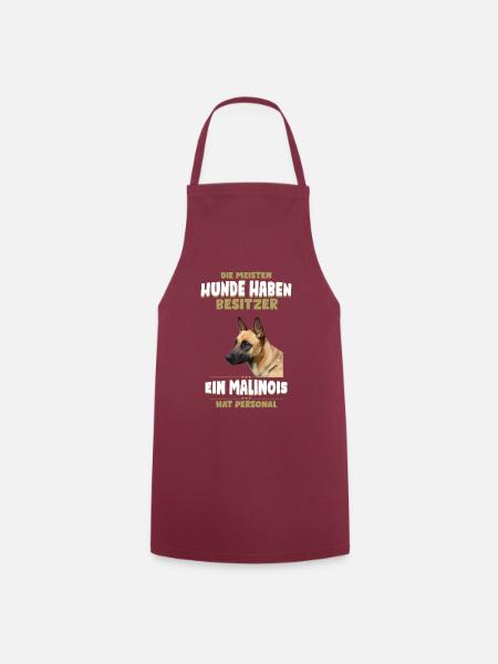 Malinois Shirt - Malinois Hund TShirt - Kochschürze - Bordeaux