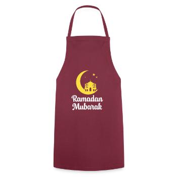 Ramadan Murbarak - Cooking Apron - bordeaux - Front - AI Model Male 185 dark (185cm)