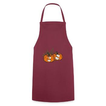 Thanksgiving Flirty Pumpkin Spice In The Woods - Cooking Apron - bordeaux - Front - AI Model Male 185 dark (185cm)