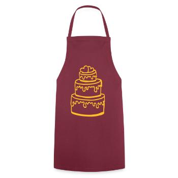Wedding cake wedding party gift / wedding - Cooking Apron - bordeaux - Front - AI Model Male 185 dark (185cm)