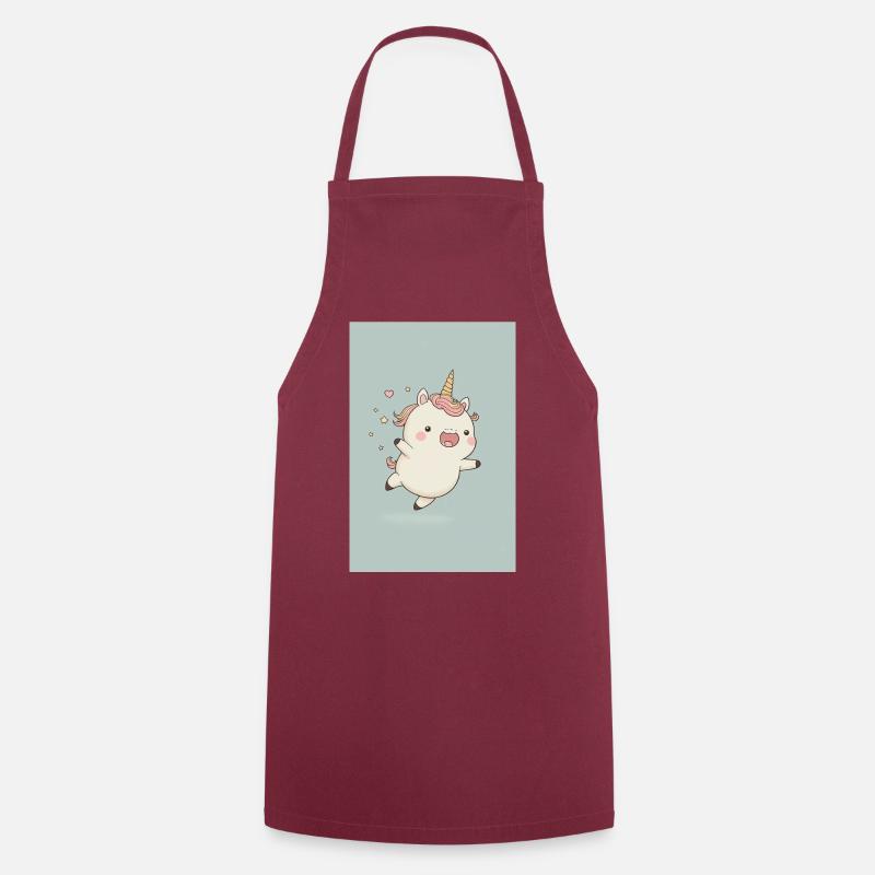 Bébé licorne joyeuse - Tablier de cuisine - bordeaux