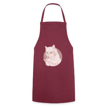 Raccoon - Brilliant! - Cooking Apron - bordeaux - Front - AI Model Male 185 dark (185cm)