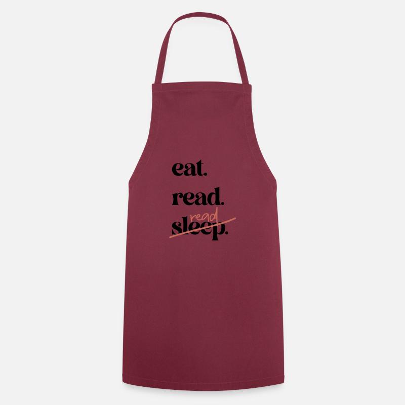 eat, read, read - Cooking Apron - bordeaux