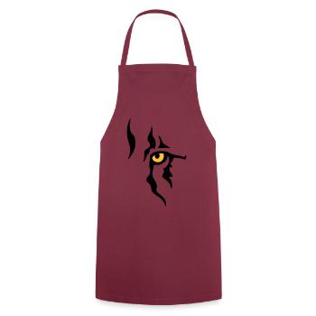 Œil de lion (gauche) - Tablier de cuisine - bordeaux - Devant - AI Model Male 185 dark (185cm)