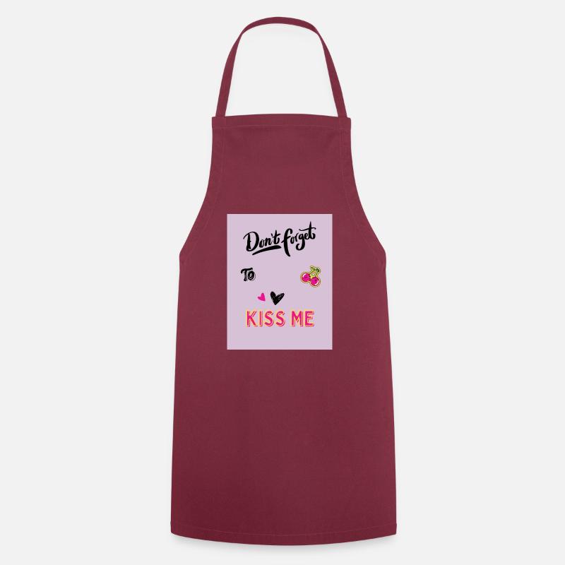 Embrasse-moi mignon SAC - Tablier de cuisine - bordeaux