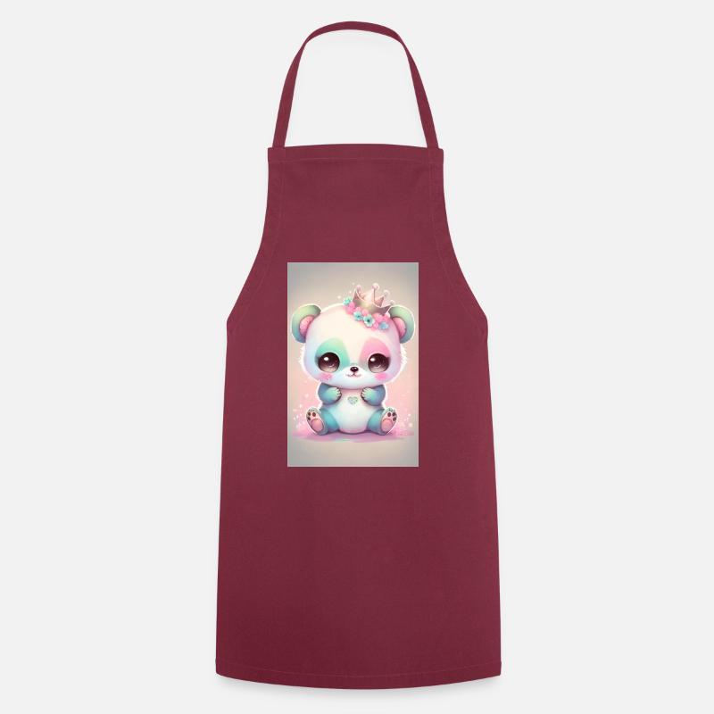 Bébé panda princesse - Tablier de cuisine - bordeaux