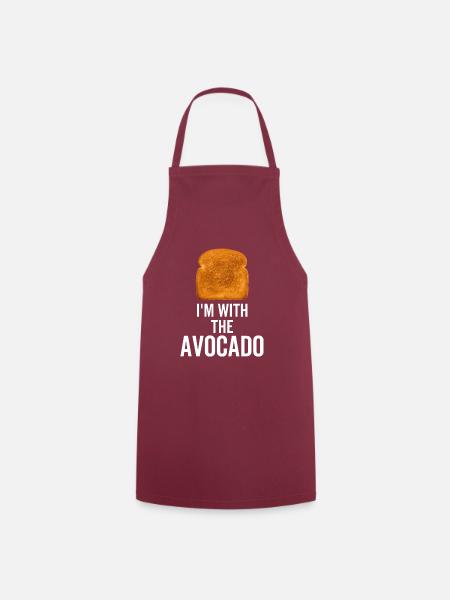 Ich bin mit der Avocado - Kochschürze - Bordeaux
