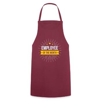Employee of the month - Cooking Apron - bordeaux - Front - AI Model Male 185 dark (185cm)