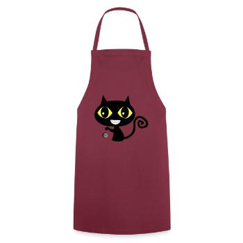 Chat d'hypnose - Tablier de cuisine - bordeaux - Devant - AI Model Male 185 dark (185cm)