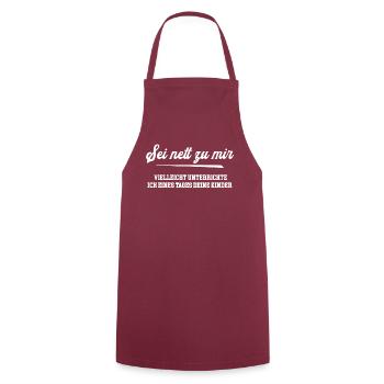 Lehrer Lehramt Geschenk Zum Studium - Kochschürze - Bordeaux - Vorne - AI Model Male 185 dark (185cm)