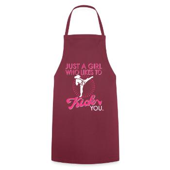 Karate Mma Kick Box Taekwondo Frauen Karate Kick - Kochschürze - Bordeaux - Vorne - AI Model Male 185 dark (185cm)