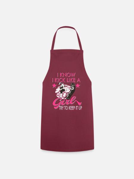 Karate Taekwondo Martial Arts Karate Mma Kick Box - Cooking Apron - bordeaux