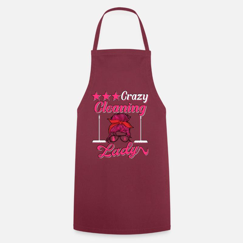 Femme de ménage Nettoyeuse - Tablier de cuisine - bordeaux