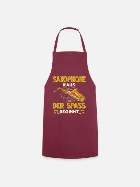 Saxophon. - Kochschürze - Bordeaux