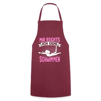 Schwimmer Wassersport Mir Reichts Ich Geh - Kochschürze - Bordeaux - Vorne - AI Model Male 185 dark (185cm)